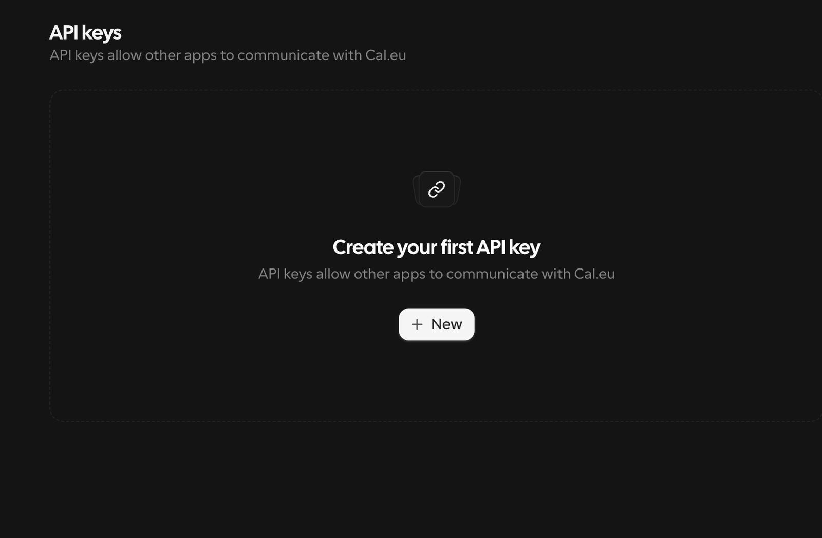 Einstellungen mit markiertem Punkt „API keys" unter „Developer".